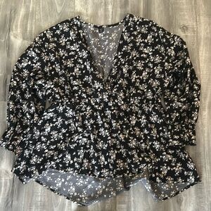 Floral empire waist top